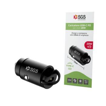 SGS Caricatore per Auto USB-C PD 20w Invisible