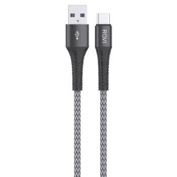 Fabric SA21C - Cavo in tessuto da USB a Type-C, 1.5M, 60W, Argento