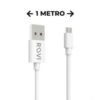Cavo in PVC da USB a Micro USB, 1M, 2A, Bianco
