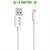 Elegant SA20L - Cavo in PVC da USB a Lightning, 2M, 2A, Bianco