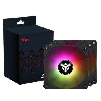 Kit 3x Ventola per case UW12 Black - 12cm, ARGB Sync 5V 3pin, 4pin