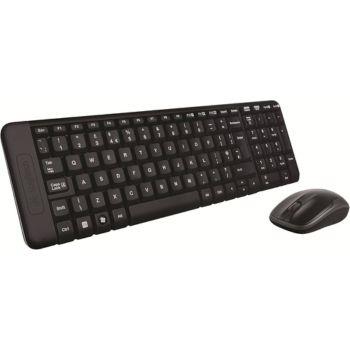 Tastiera + Mouse LOGITECH RETAIL - MK220- Wireless- Nera