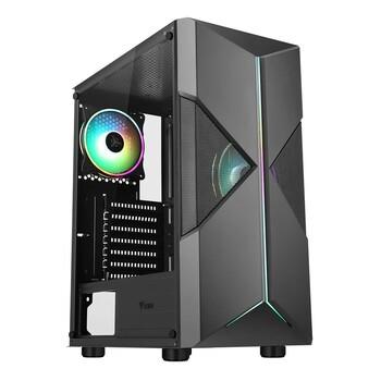 Case SPACIRC XO - Gaming Middle Tower, 2x12cm ARGB fan, USB3