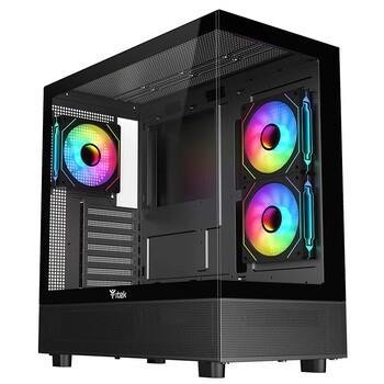 Case SHOWBUI 42B Gaming Tower- ATX- 3x12cm ARGB fan- 2xUSB3- Type-C- S