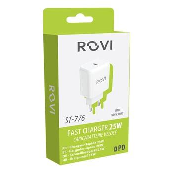Fast Charger ST776 - 1 porta USB-C, 25W, PD White