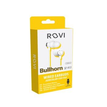 Rovi Bullhorn - Auricolari a filo Type-C bianchi