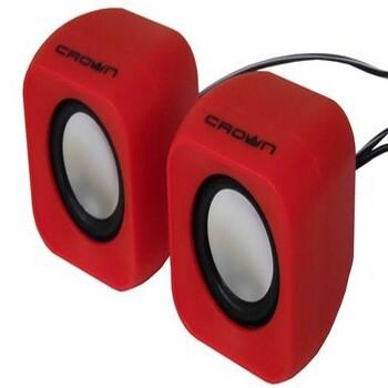 Mini altoparlanti 2x 3W rosso Crown Micro