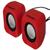Mini altoparlanti 2x 3W rosso Crown Micro