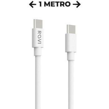 Elegant SA130 - Cavo Bianco in PVC da Type-C a Type-C, 1M, 3A