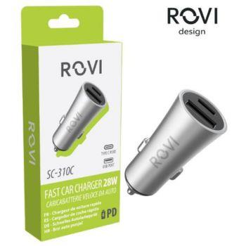 Rovi sc310c Car Charger 2USB argento